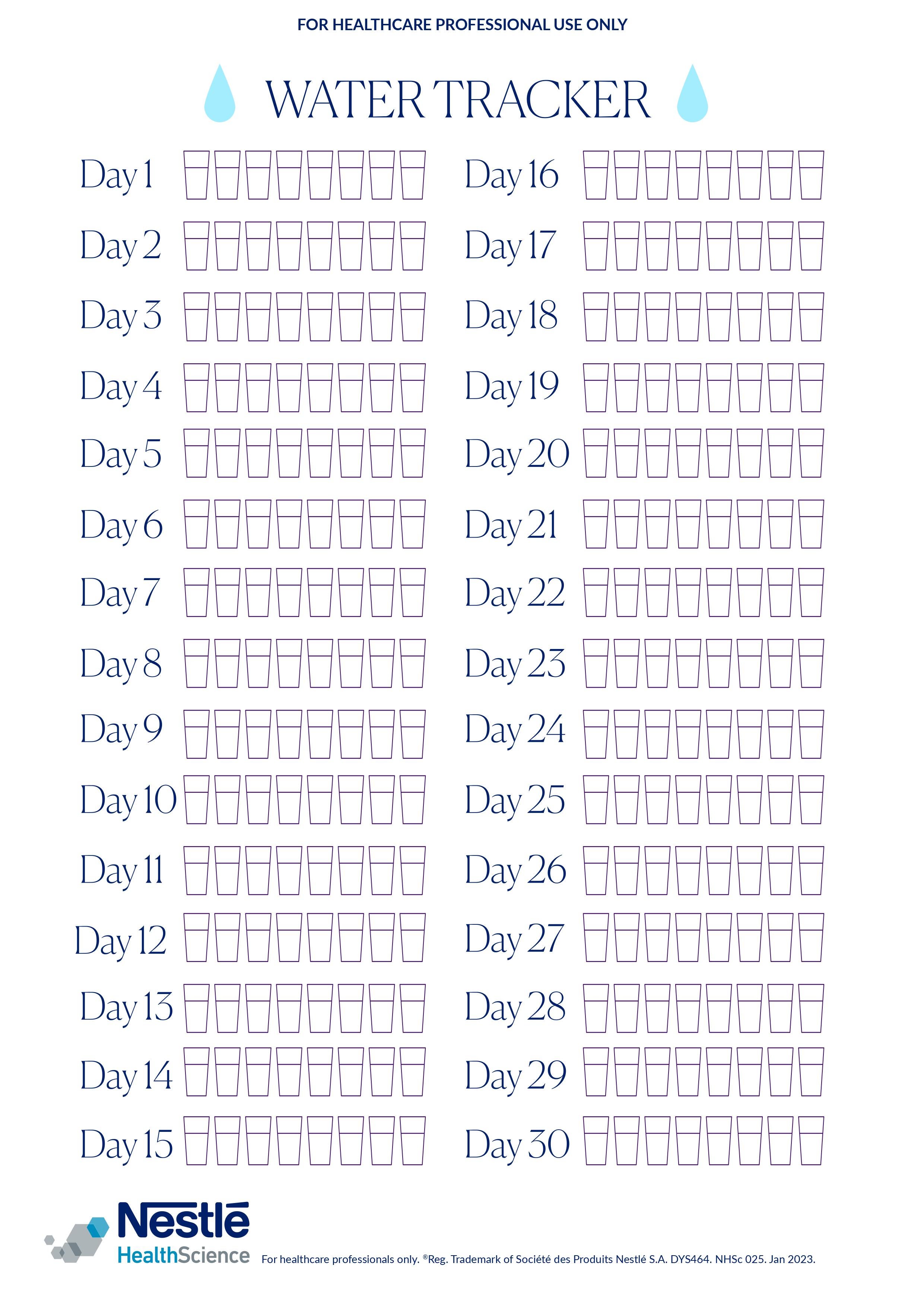 Nutrition and Hydration Week 2023: Water Tracker | N+ Hub